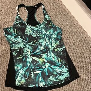 Athleta  Tropical Print Athletic Tank Top